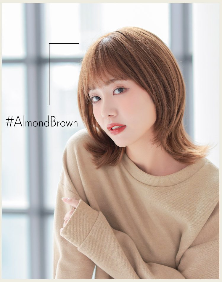 プレジーウルフミディ アーモンドブラウン 着用イメージ画像