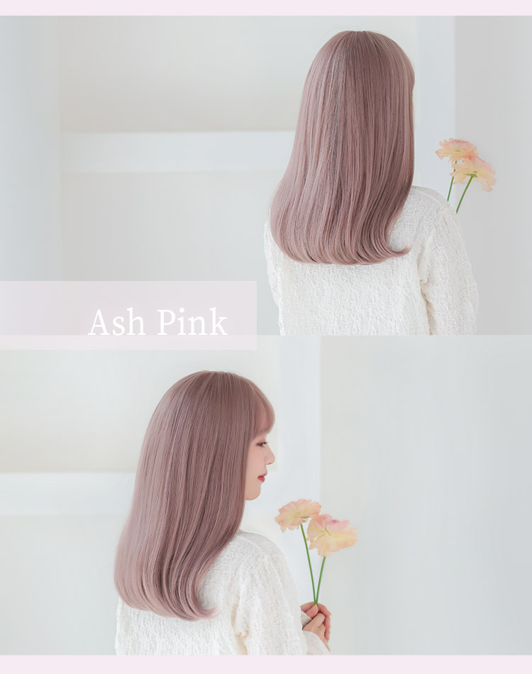 フルールロング アッシュピンク 着用イメージ画像