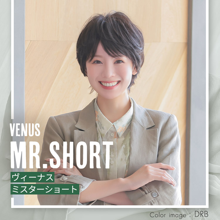 自然なミディアムフルウィッグ、VENUSMr.ショートウィッグ