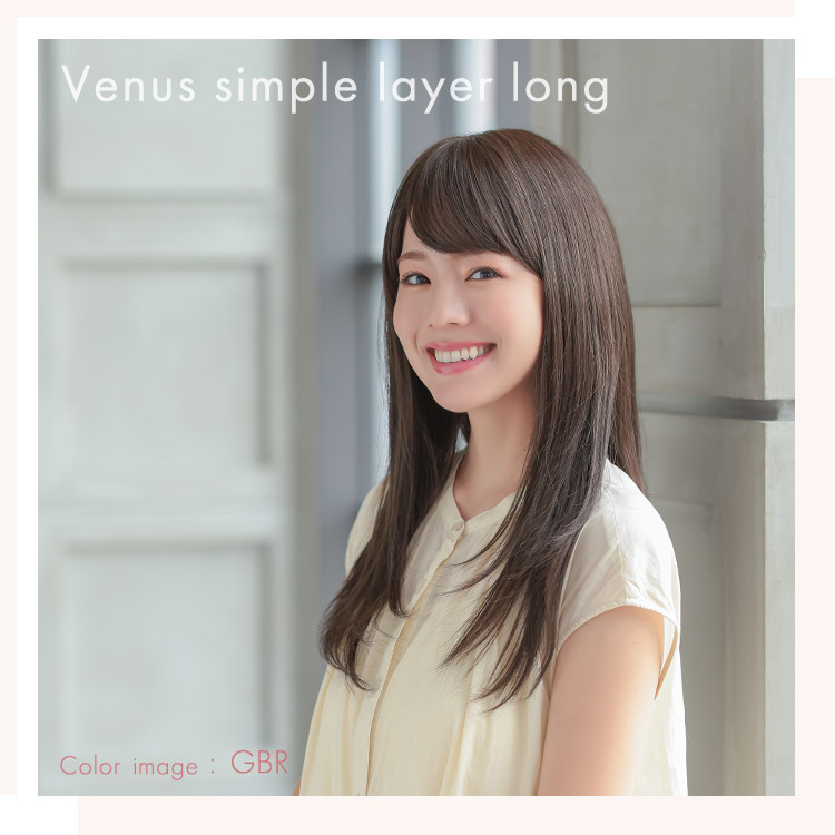 自然なボブフルウィッグ、VENUSシンプルレイヤーロング