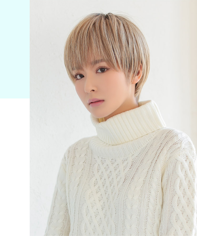 Dear Dolly ボーイフレンドショート シナモンベージュプリン 着用イメージ画像