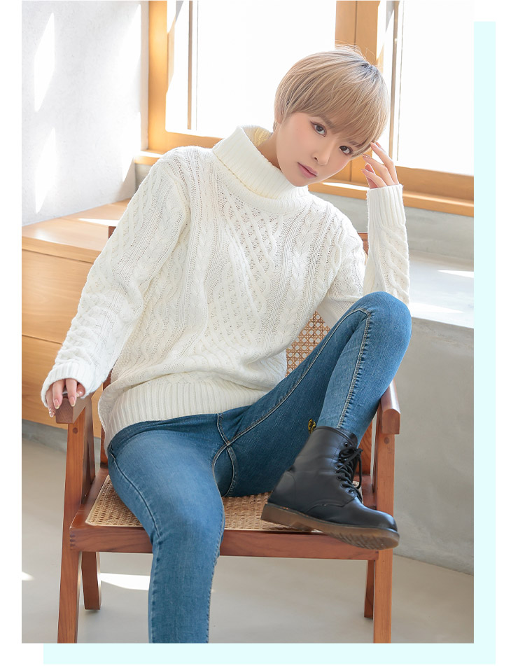 Dear Dolly ボーイフレンドショート シナモンベージュプリン 着用イメージ画像