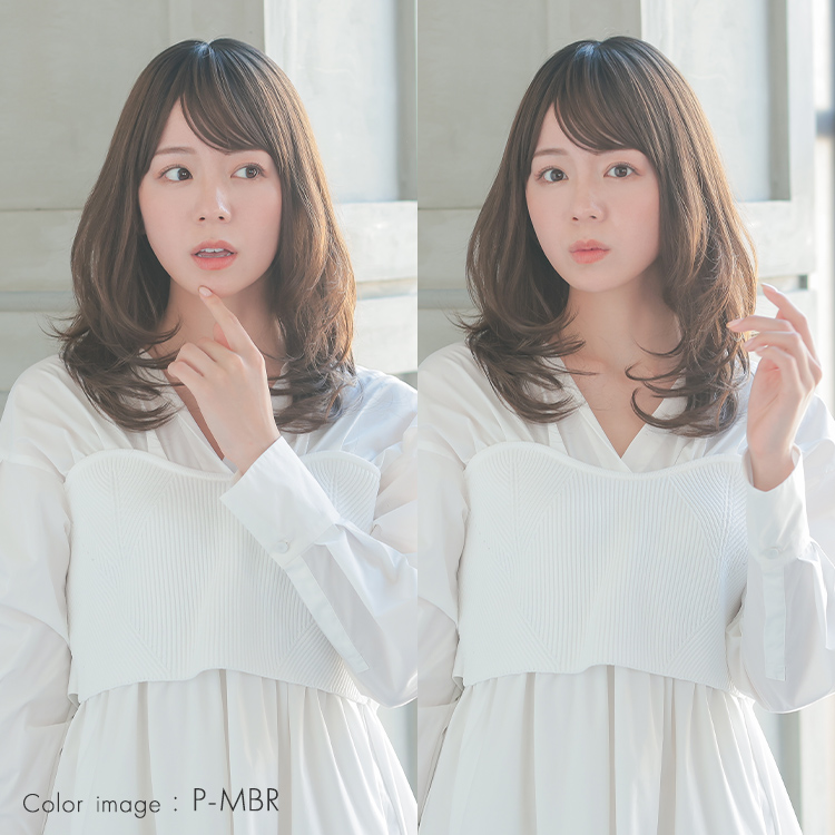 自然なミディフルウィッグ、VENUSローレイヤーミディ