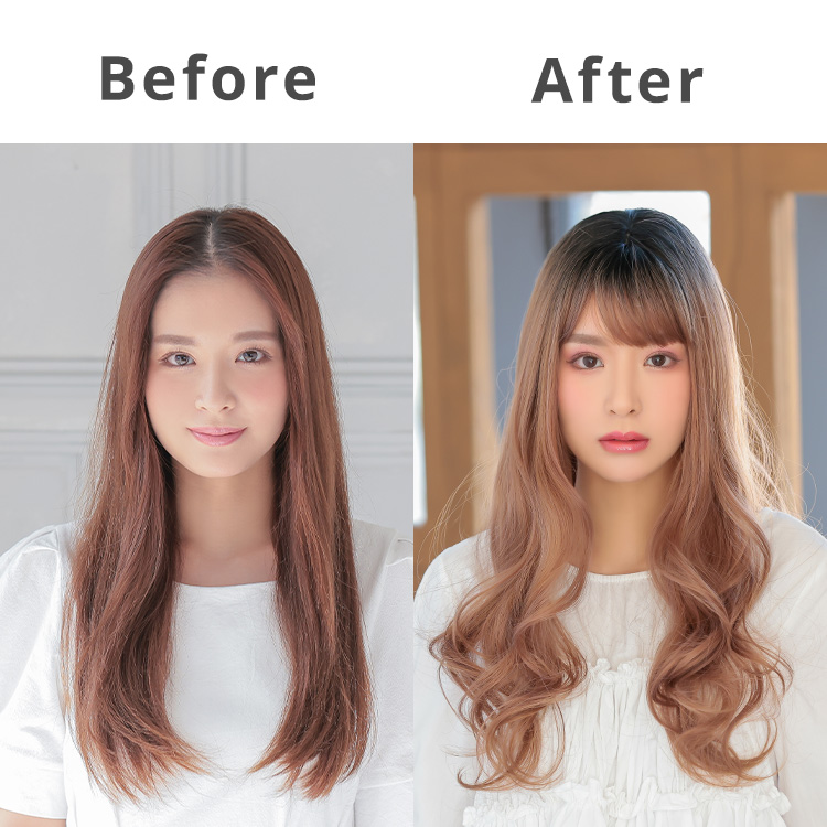 シュクレカールロング着用「ビフォー/アフター」画像