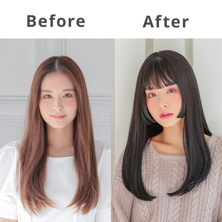 グレイスフルロング着用「ビフォー/アフター」画像