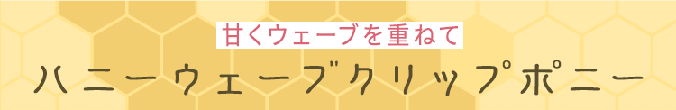 ふんわり甘いお手軽ポニーテール♪ ポイントウィッグ ハニーウェーブ クリップポニー