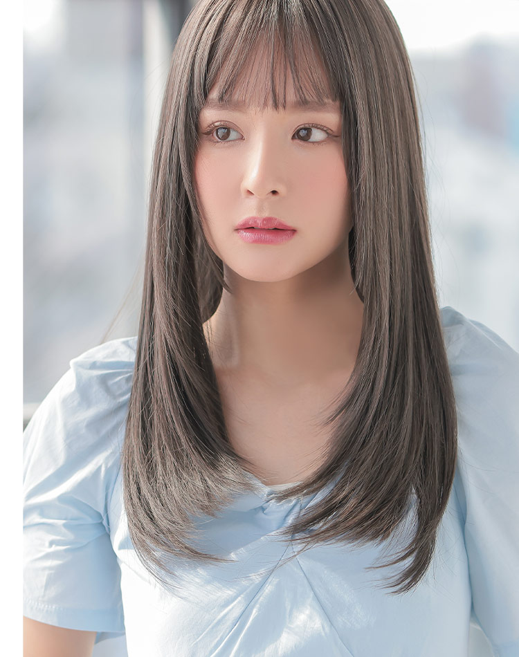 フェザーロングストレート 着用イメージ画像