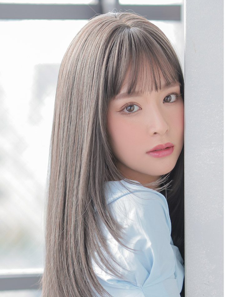 フェザーロングストレート 着用イメージ画像