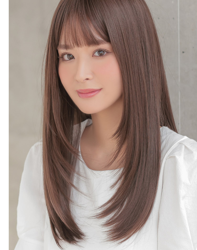 フェザーロングストレート 着用イメージ画像