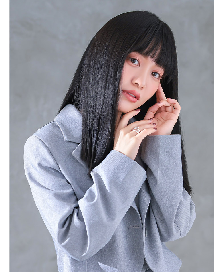 ブラントカットセミロング 着用イメージ画像