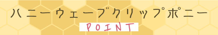 ポイントウィッグ ハニーウェーブ クリップポニー のポイント