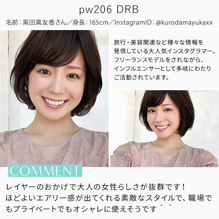 アクアドールヴィーナス わたあめボブウィッグ スタッフ着用イメージ
