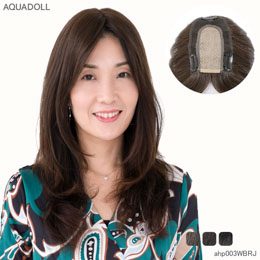 アクアドールのヘアピース・部分ウィッグ「総手植え人毛100%ヘアピース リアルスキン ロングタイプ」
