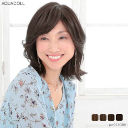 AQUADOLLの医療用ウィッグ『ヴィーナス 大人のエレガント外ハネカールミディアムウィッグ』